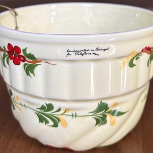 Vintage Teleflora Small Hand Painted Ceramic Planter, Portugal