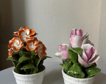 Arreglos florales vintage de porcelana china Radnor, hechos a mano, Staffordshire, Inglaterra