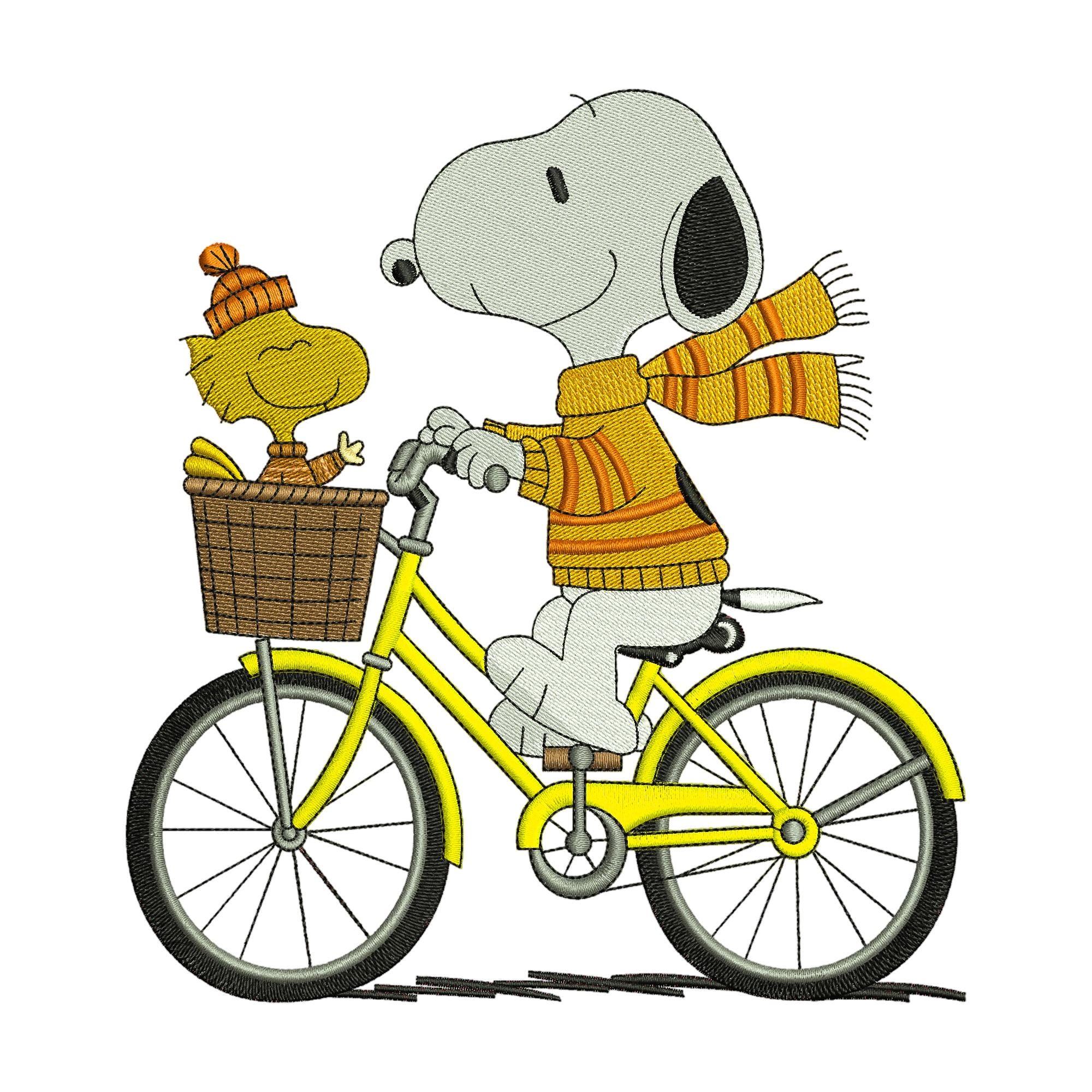 Bike Riding Snoopy - Etsy