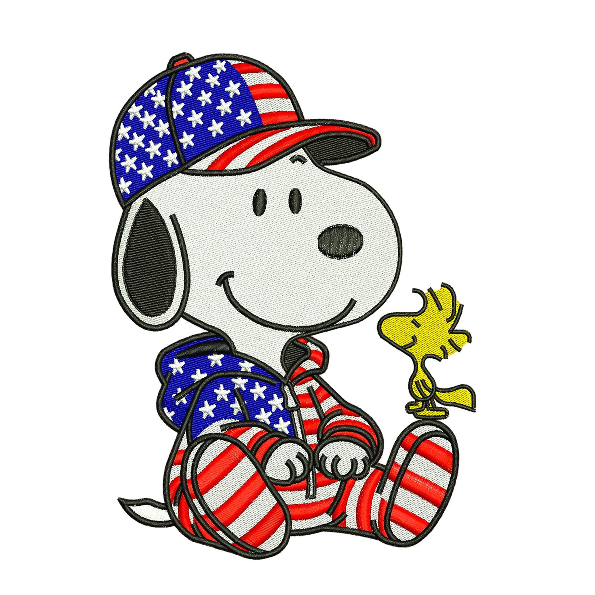 Snoopy American Flag - Etsy Israel