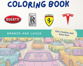 Car Logo Coloring Book, A to Z for Kids: Perfect for Children interested in Cars