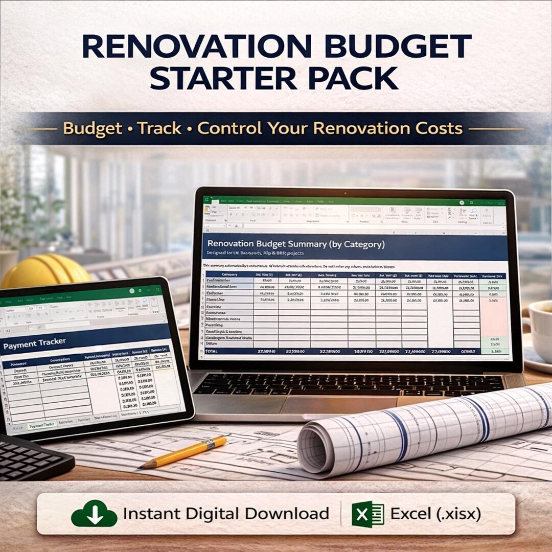 Renovation Budget Starter Pack | Renovation Budget Planner & Payment ...
