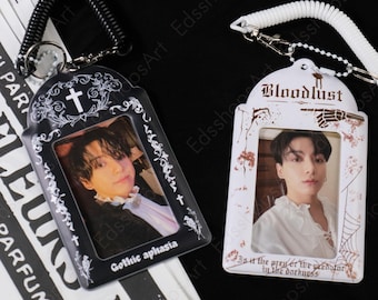 K-Pop Photocard Holder Keychain , Gothic Photocard Holder , Kpop Pc Holder,Kpop Fan Gifts