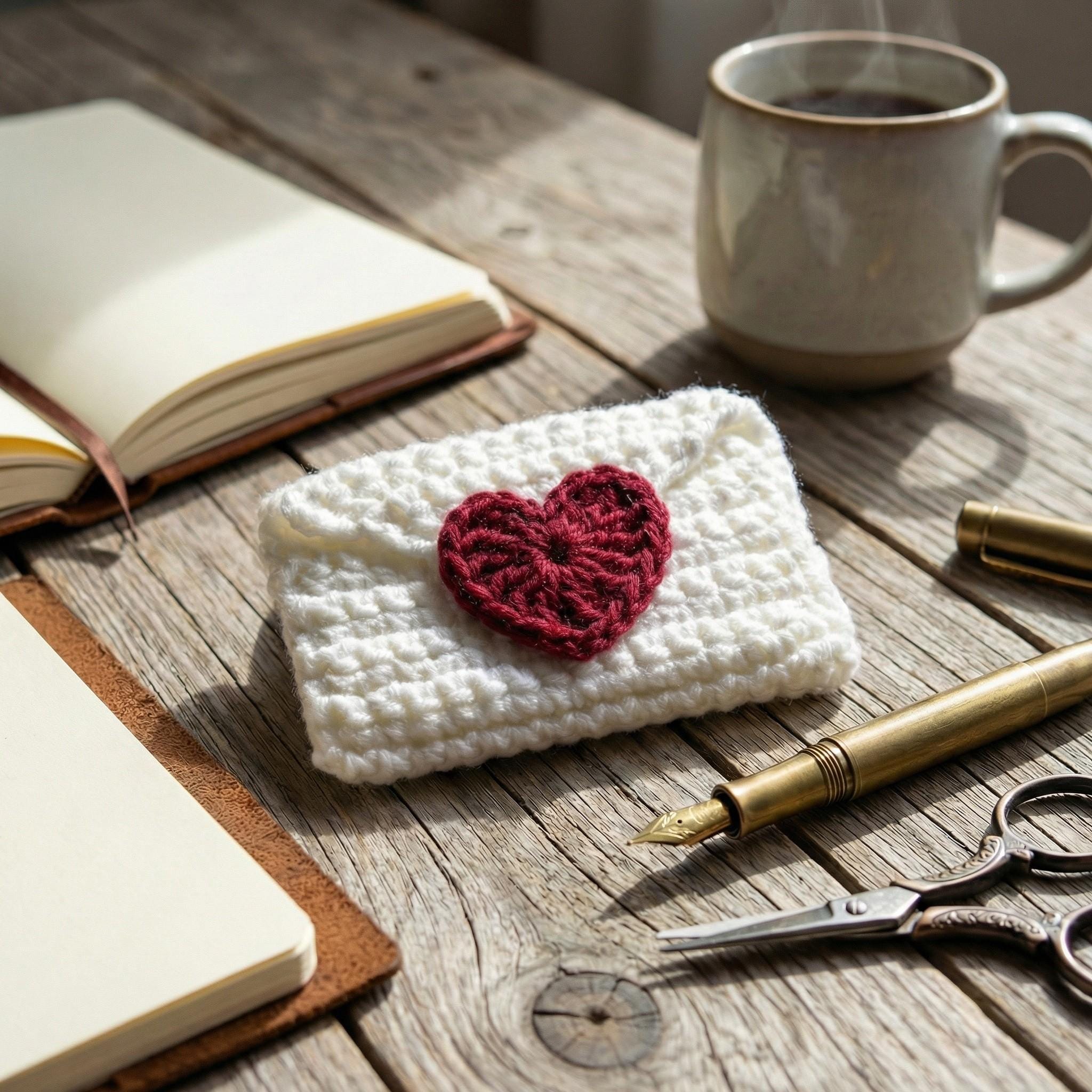 40 Valentine Crochet Patterns to Make for Gifts, Decor, and Cozy Seasonal Touches 24 Crochet Pattern Heart Envelope