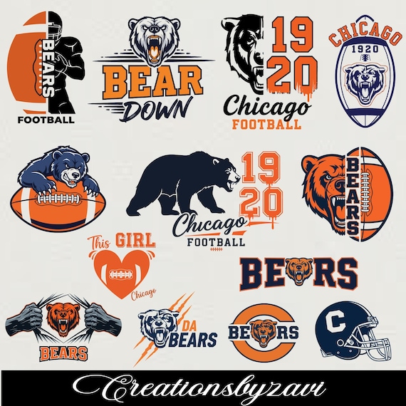 Bears Football svg, Vintage Chicago Football PNG, Retro Chicago Game Day svg, Bears Png, chicago bear svg