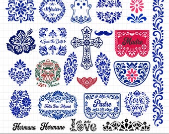 Talavera SVG Bundle, Si Se Pudo Svg, Talavera Heart Svg, Talavera Pattern Svg, Talavera Tile Svg, Talavera Frame, Talavera Graduation Hat