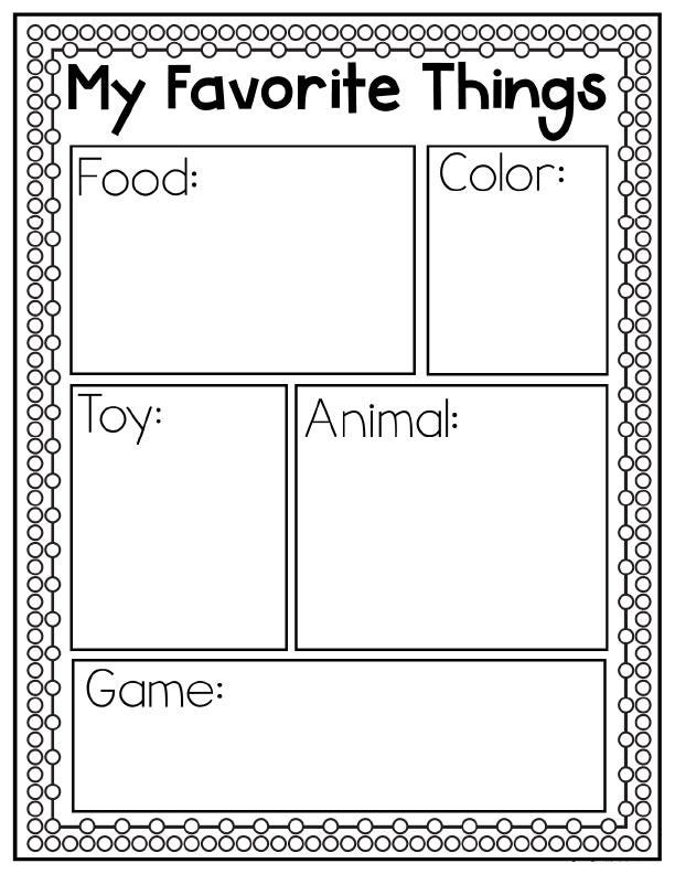 All About Me Preschool Worksheets Printable | Back to School Activity ...