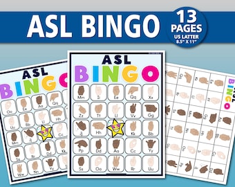ASL Bingo Printable Game | American Sign Language Activity for Kids | Classroom & Homeschool Learning Game | ASL Alphabet Bingo PDF