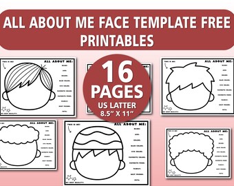 All About Me Worksheet Printable PDF | Back to School Activity for Kids | First Day of School Template | Kindergarten Preschool Worksheets