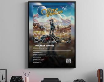 The Outer Worlds-poster: gamekamerkunst, videogameprint