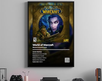 World of Warcraft-poster: gamekamerkunst, videogameprint