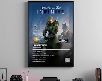 Halo Infinite-poster: gamekamerkunst, videogameprint