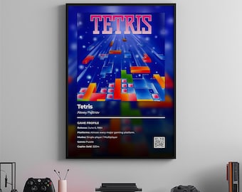 Tetris-poster: gamekamerkunst, videogameprint