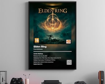 Elden-ringposter: gamekamerkunst, videogameprint