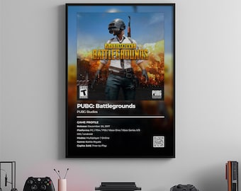 PUBG Battlegrounds-poster: gameroomkunst, videogameprint