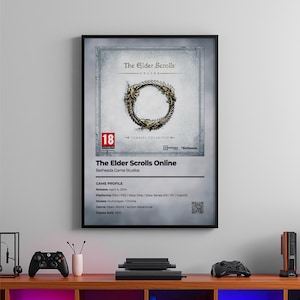 Poster di The Elder Scrolls Online: decorazione per la sala giochi, stampa di videogiochi