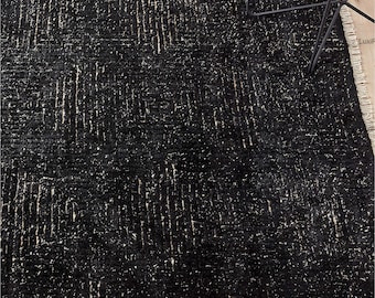Tappeto nero in viscosa annodato a mano Keen 8x10, tappeti grandi annodati morbidi, tappeti Oushak neri 10x14, personalizzabili in qualsiasi dimensione, decorazioni per tappeti