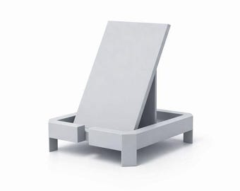 Support pour téléphone et tablette imprimable en 3D | Support de bureau minimaliste | Nécessite des supports