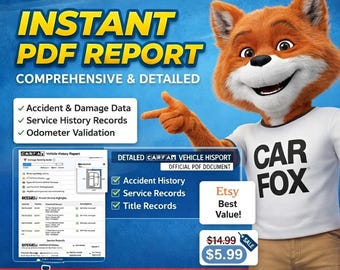 Report immediato sull'auto - Verifica del numero di telaio (VIN), consegna rapida