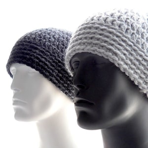 The Chunky Guy Beanie Crochet Pattern, Classic Beanie Hat for Men, Quick to Make in Chunky Yarn, Minimalist Beanie Hat