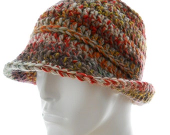 Crochet Pattern for The Snazzy Hat, Many Styling Options -- as a Fedora, Cloche or Bucket Hat, Bowler or Sou'wester, Unisex Hat, Sizes XS-XL