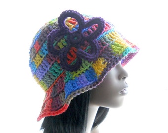 The Groovy Cloche Crochet Pattern, Ruffle Bucket Hat, Sun Hat, Boho Chic Hat Pattern, Floppy Hat, Festival Wear, Quick and Easy Hat Pattern