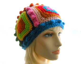 Crochet Hat Pattern: The 5-Square Beanie (PDF Pattern)