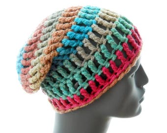 Crochet Hat Pattern: The Fishnet Slouchy (PDF Pattern)