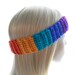 CROCHET PATTERN: Rainbeau, a Ribby Headband Pattern in Rainbow Colors, Instant Download PDF