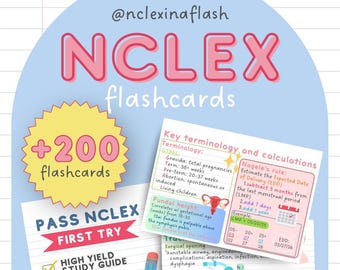 Guía de estudio para el examen NCLEX: tarjetas didácticas / Temas clave, estrategias de examen (PDF)