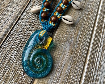 Macrame Knotted Ocean Beach Necklace