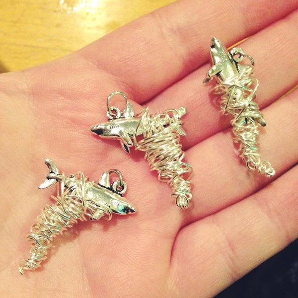 Gag Gift Sharknado Jewelry Keychain