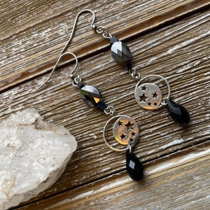 Czech Glass Moon Beaded Earrings image 5