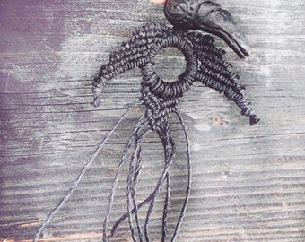 Raven Crow Ornament, Raven Wall Decor