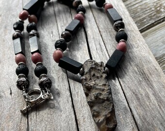 Larvikite Beaded Gemstone Necklace