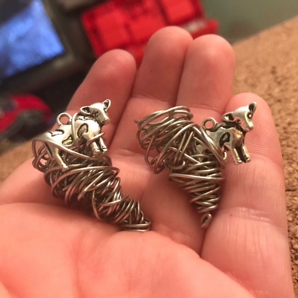 Knebel-Geschenk Twister Kuh Halskette Keychain