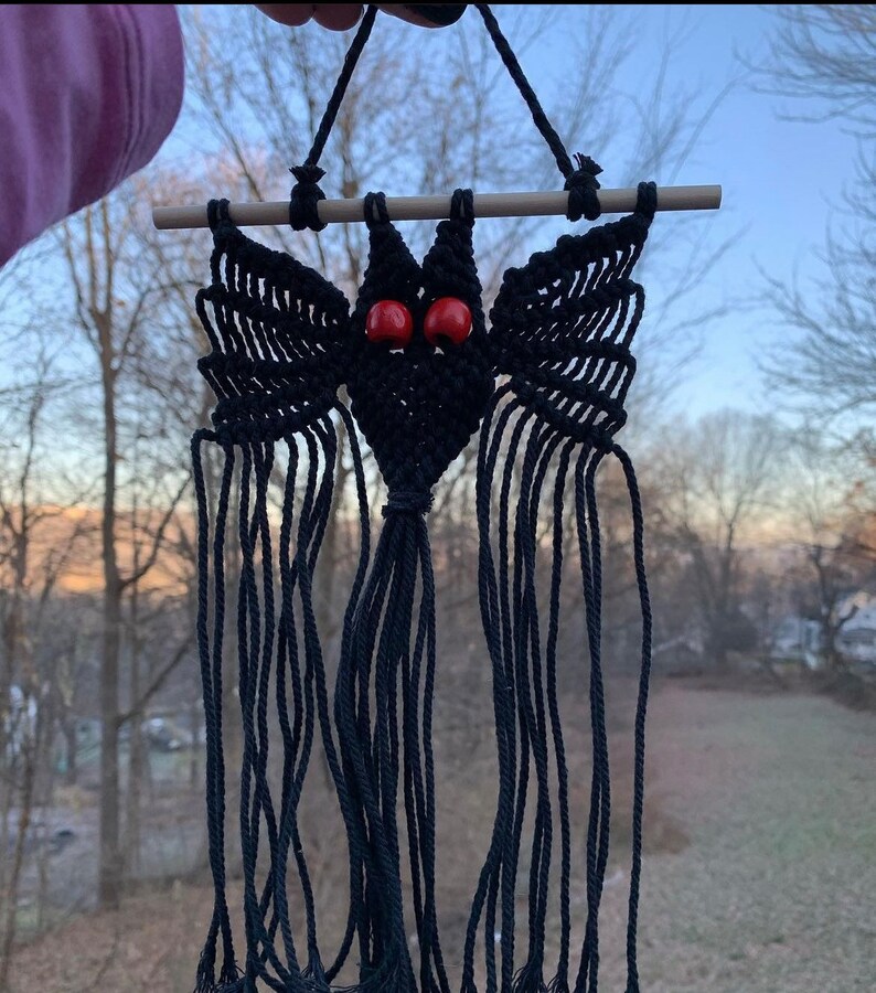 Macrame Wall Decor Mothman Creature image 3