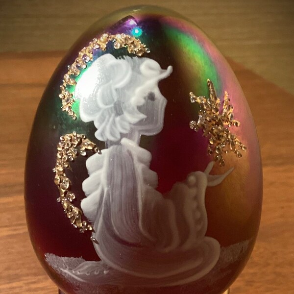 Fenton Glass Egg Etsy