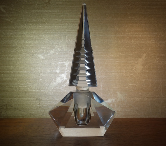 Hoya Crystal Japanese Pagoda Perfume Bottle