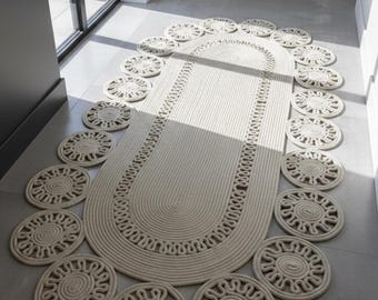 Alfombra de pasillo de fibra natural de alta gama para pasillos y recibidores.