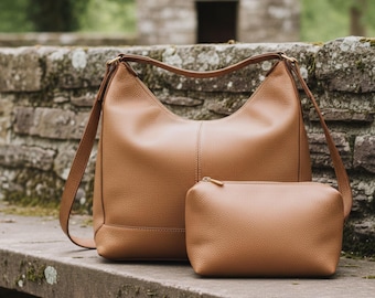 Brown 100% Genuine Leather Shoulder Bag – Rich Classic Luxury with Natural Elegant Presence