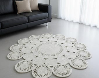 Alfombra Elite Tricot Daisy: un sofisticado estilo circular para el hogar
