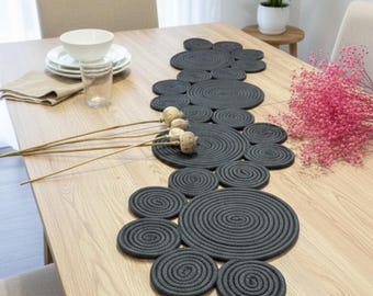Camino de mesa de yute Elite: decoración de mesa artesanal de lujo