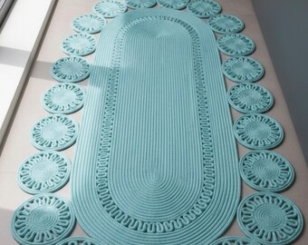 Kilim de yute artesanal de estilo boutique: elegante alfombra para pasillos y recibidores