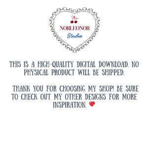 May include: A digital download graphic with the text "NORLEONOR Studio" inside a heart-shaped frame. The text "THIS IS A HIGH-QUALITY DIGITAL DOWNLOAD. NO PHYSICAL PRODUCT WILL BE SHIPPED." is also included.