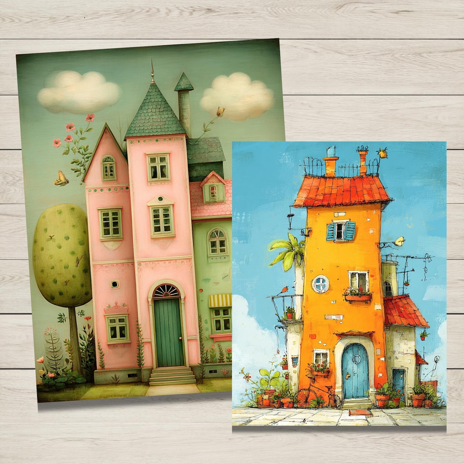 121 Whimsical Houses Junk Journal Pages | Cottage Fairytale Home ...