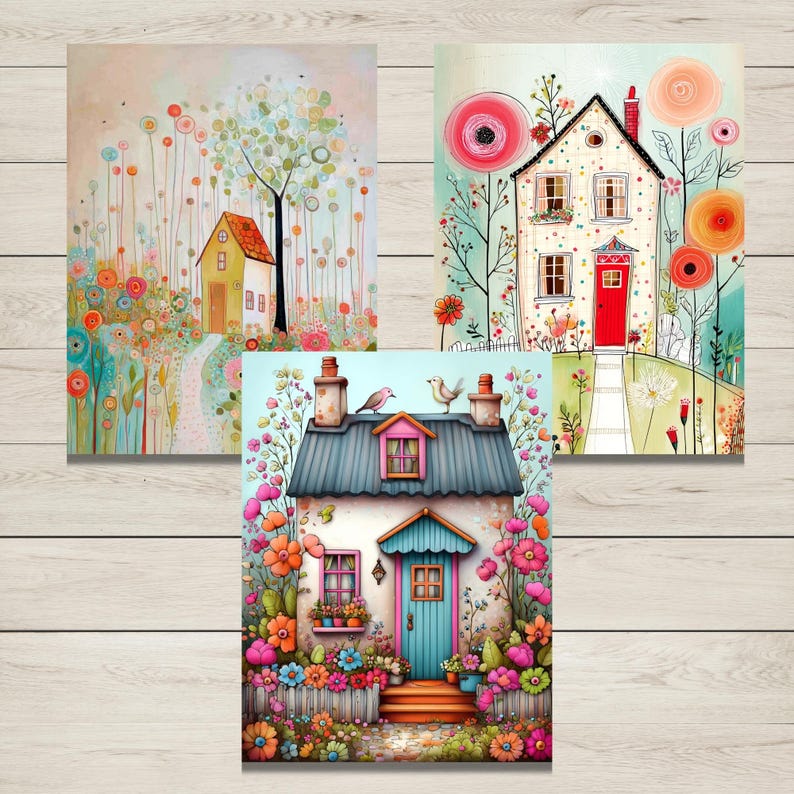 121 Whimsical Houses Junk Journal Pages | Cottage Fairytale Home ...