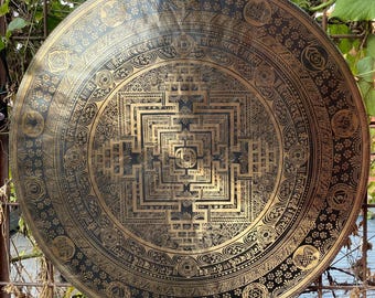50 CM - 100 CM Handmade Gong - Handcrafted Sound Healing And Meditation Gong - Tibetan Sound Bath Gong