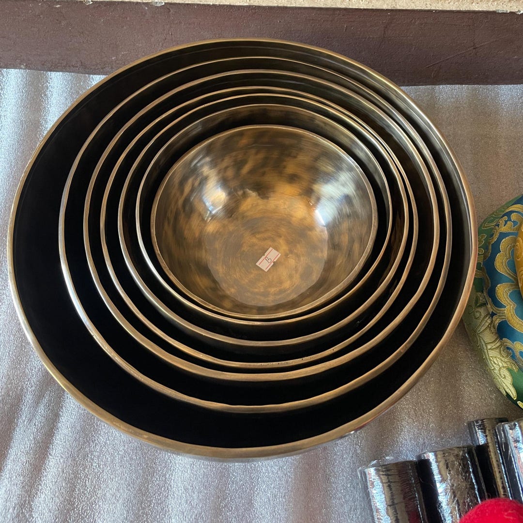 Handmade Tibetan Singing Bowl Set, 7 Chakra Bowls, Sound Healing - Etsy