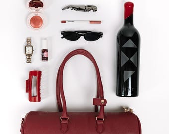 Insulated Wine Bag with Bottle Opener | 750ml Shoulder Purse